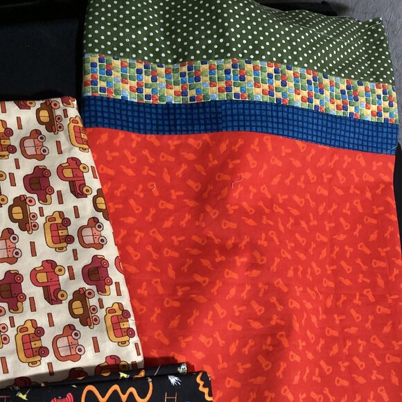 Quilt top and Assorted Boys fabrics - Picture 9 of 11